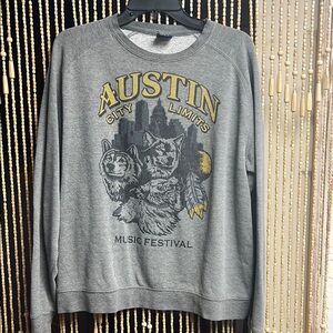 Austin City Limits Gray Sweater
